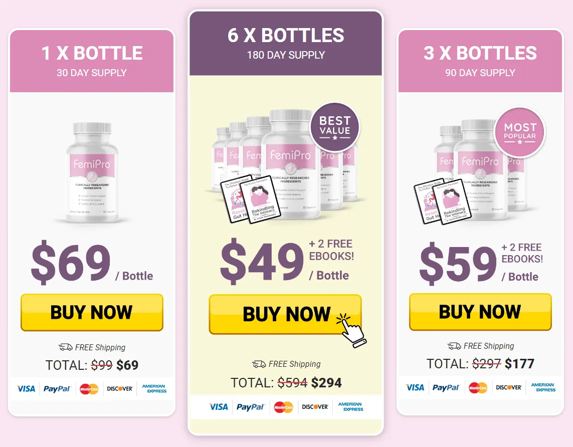 Buy FemiPro 6 Bottles